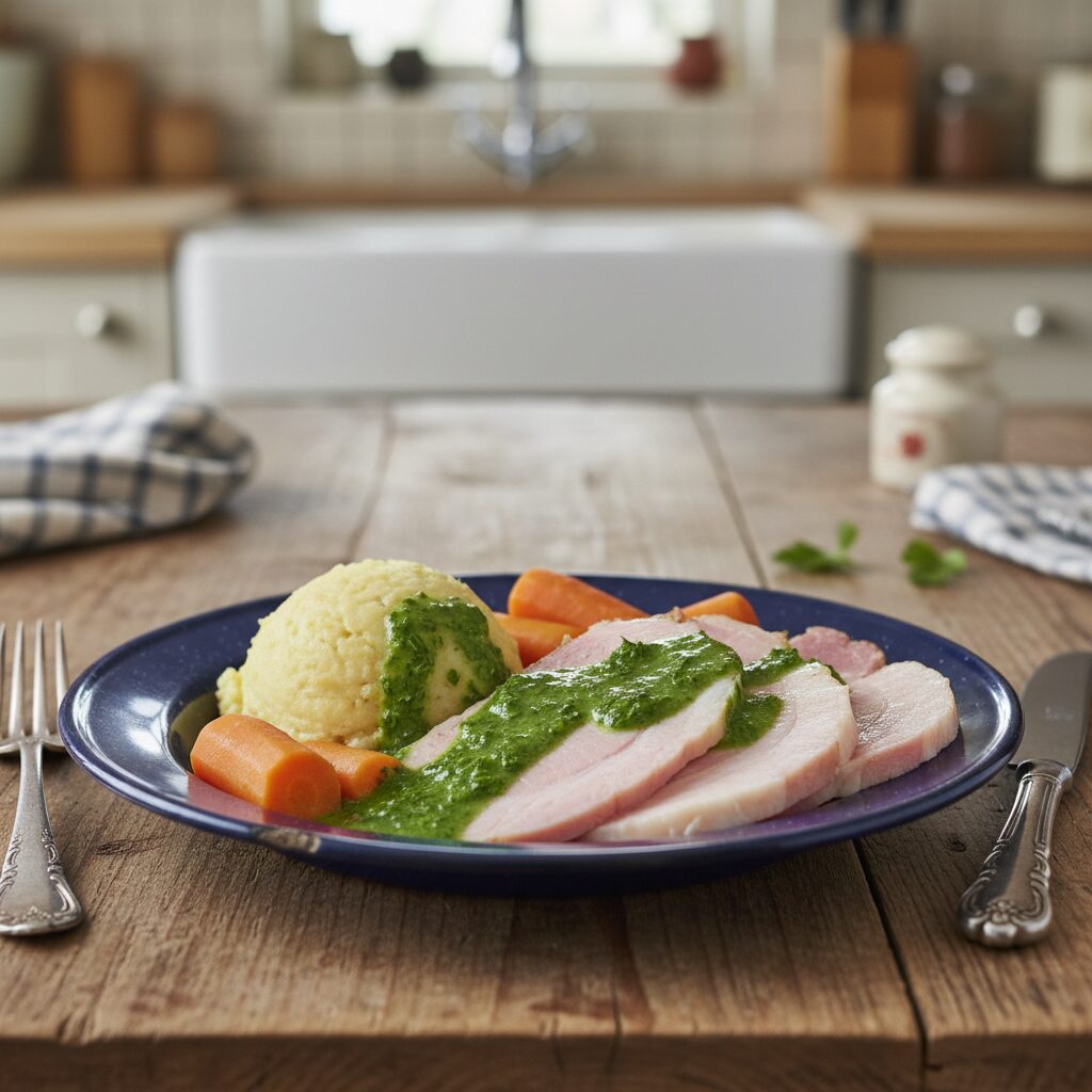 Boiled Bacon with Pease Pudding and Parsley Sauce β East of England, United Kingdom