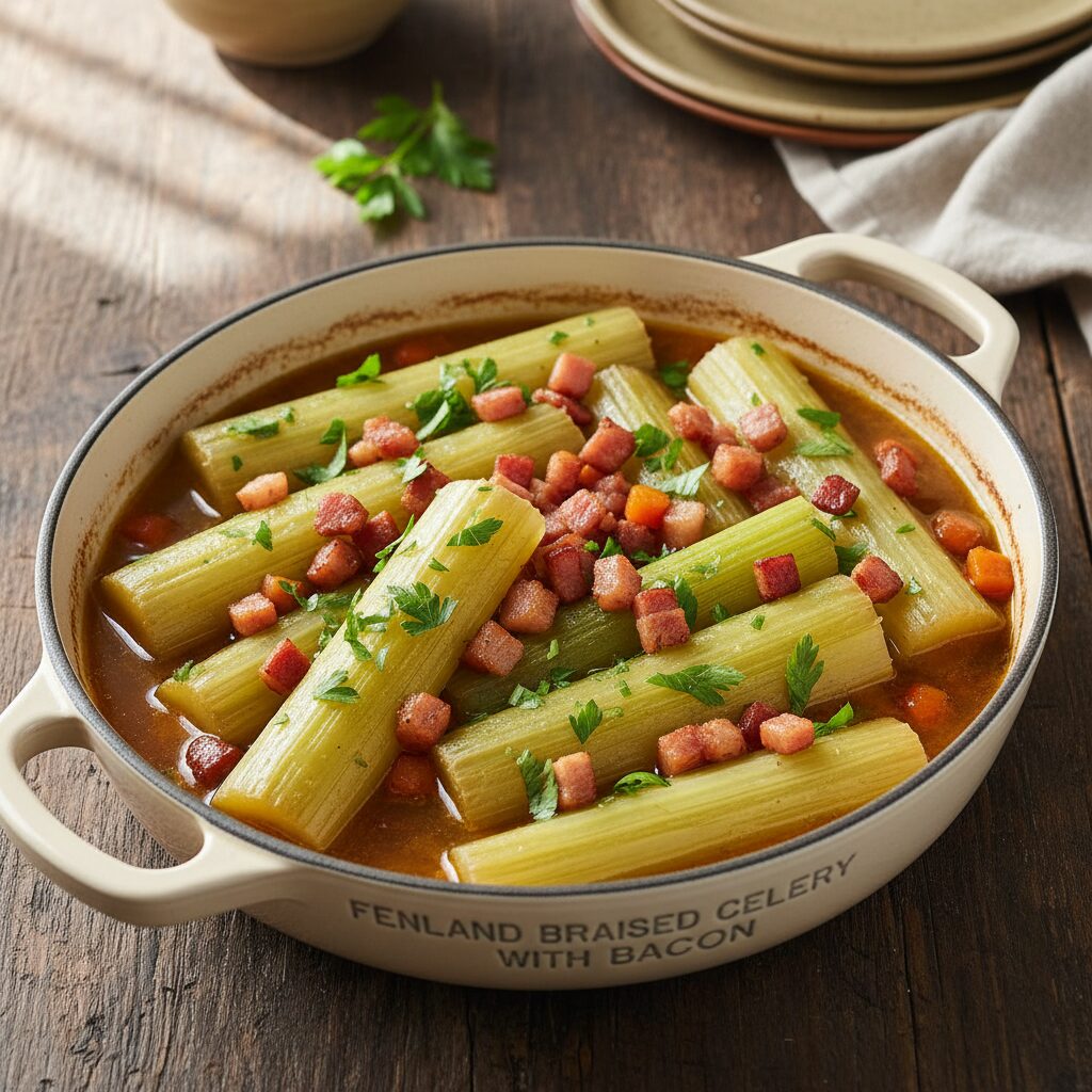 Fenland Braised Celery with Bacon — East of England, United Kingdom