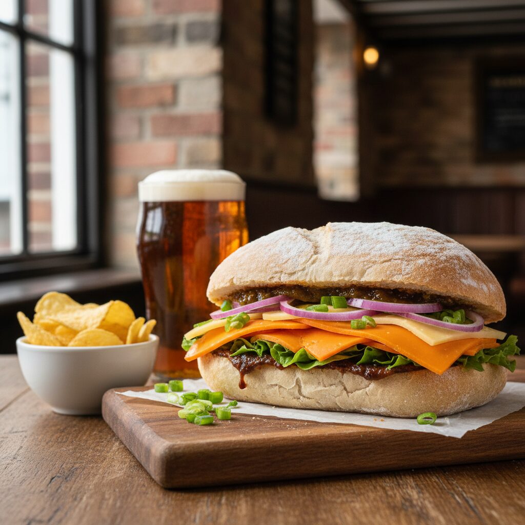 Red Leicester Cheese and Onion Cob — East Midlands, United Kingdom