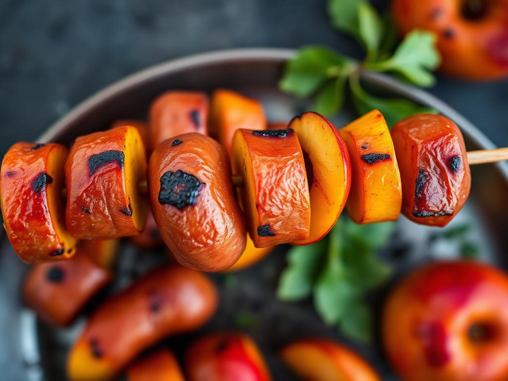 Georgia Sausage and Peach Kabobs — Georgia, United States