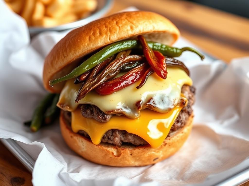 New Mexico Green Chile Cheeseburger β New Mexico, United States