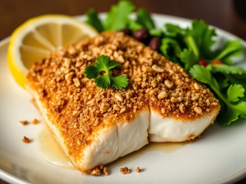 Hazelnut-Crusted Halibut — Oregon, United States