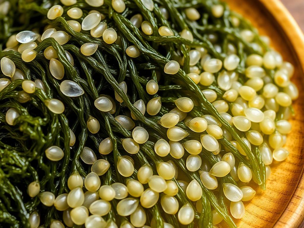 Herring Eggs on Kelp — Alaska, United States