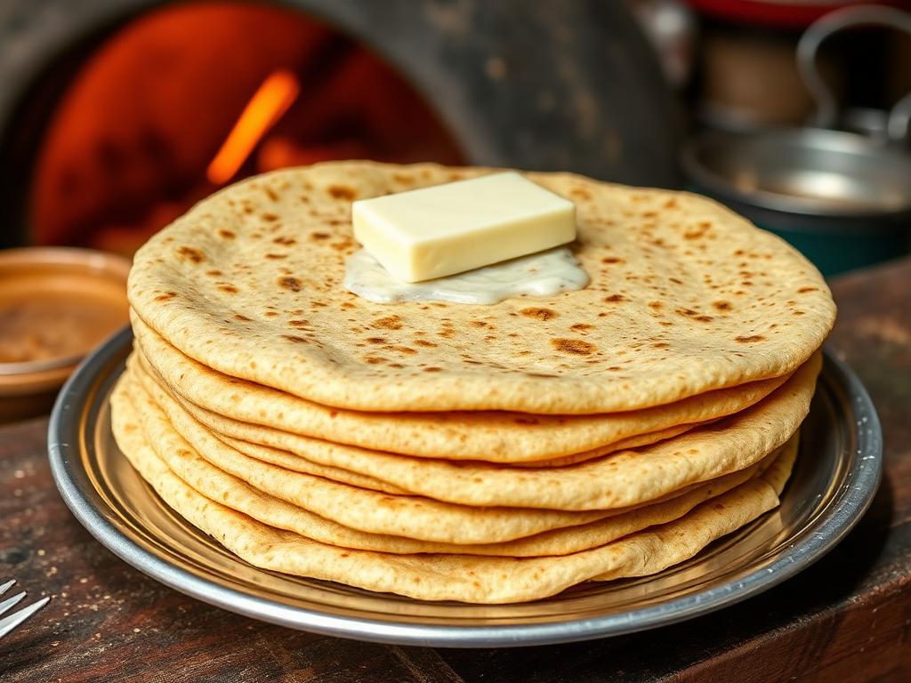 Bajra Roti with White Butter — Haryana, India