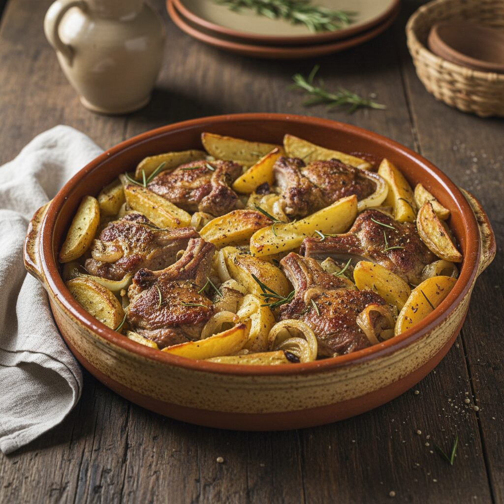 Agnello con Patate al Forno — Apulia, Italy