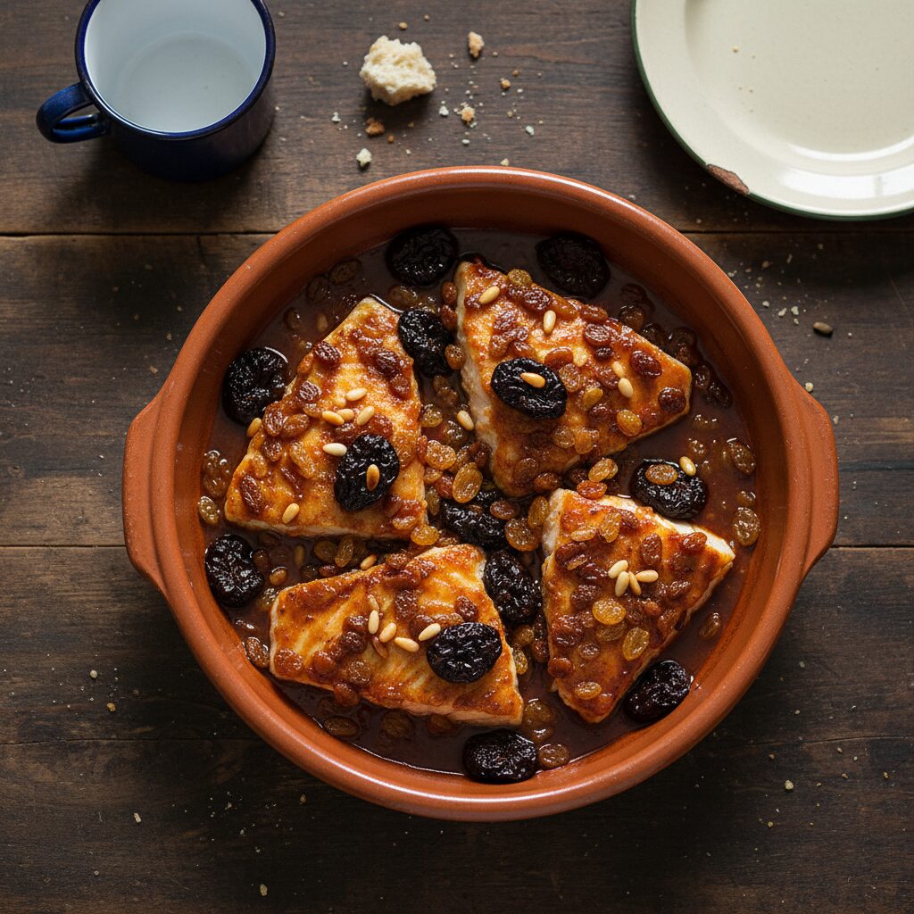 Baccalà all'Orvietana con Prugne — Umbria, Italy