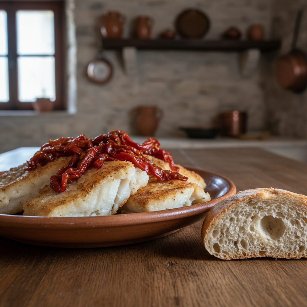 Baccalà con Peperoni Cruschi Molisano — Molise, Italy