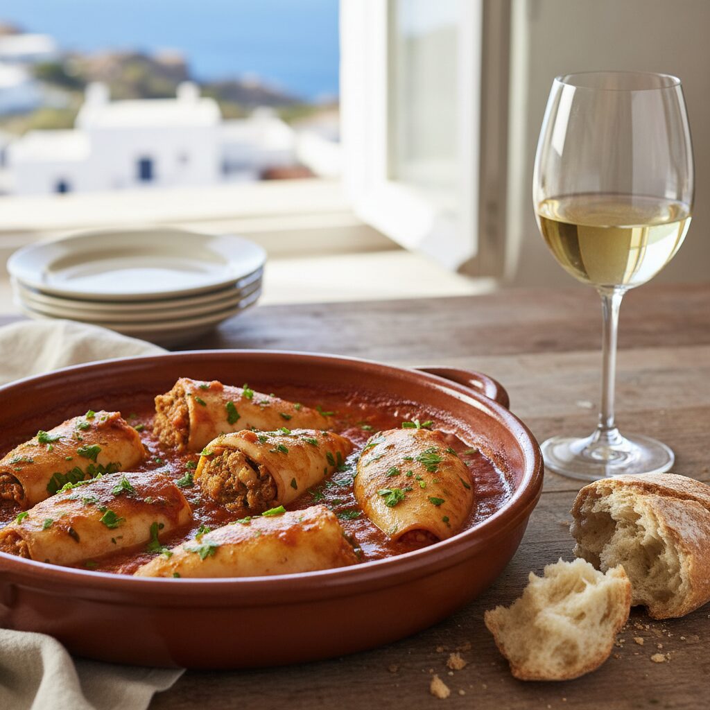 Calamari Ripieni alla Sarda — Sardinia, Italy