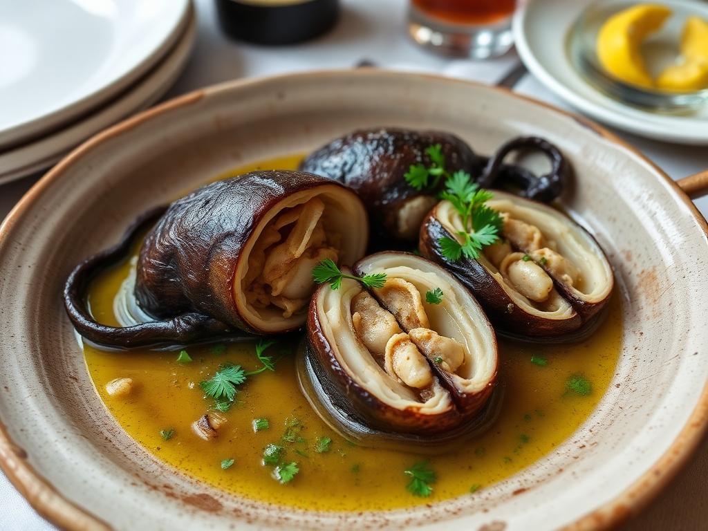 Adriatic fish, stuffed olives, vincisgrassi and hill-country pork.