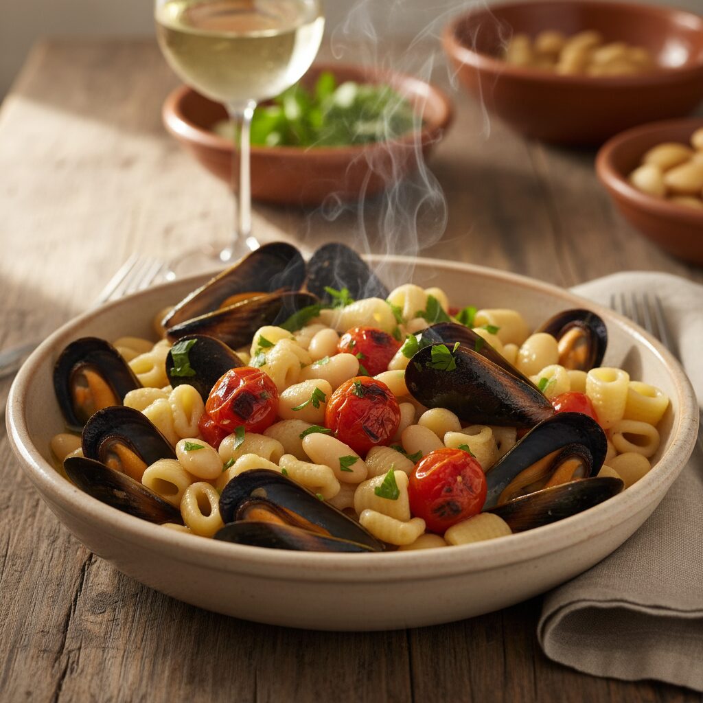 Cavatelli con Cozze e Fagioli — Apulia, Italy