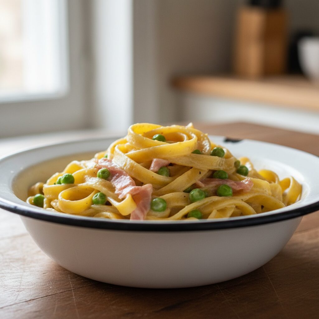Fettuccine alla Papalina — Lazio, Italy