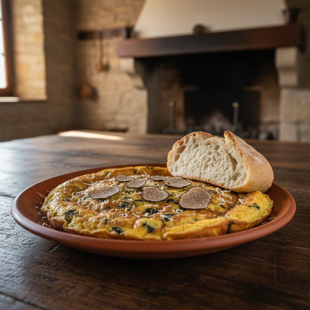 Frittata al Tartufo Nero โ Umbria, Italy