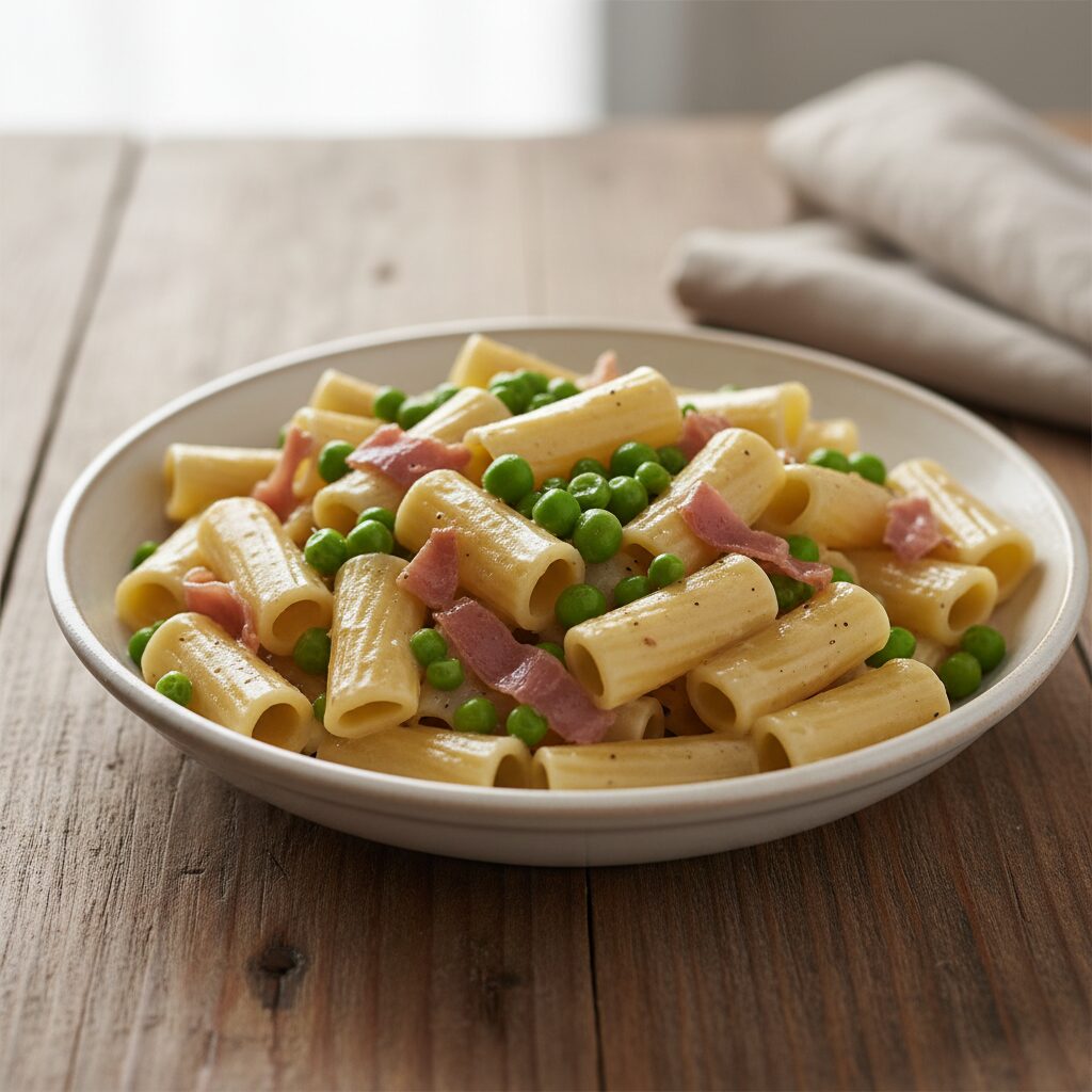 Garganelli al Prosciutto e Piselli — Emilia-Romagna, Italy