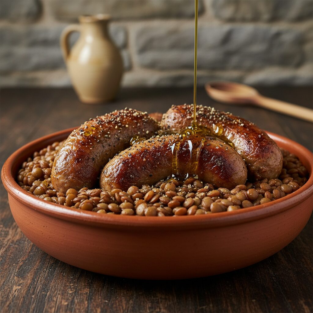 Lenticchie con Salsicce di Norcia — Umbria, Italy