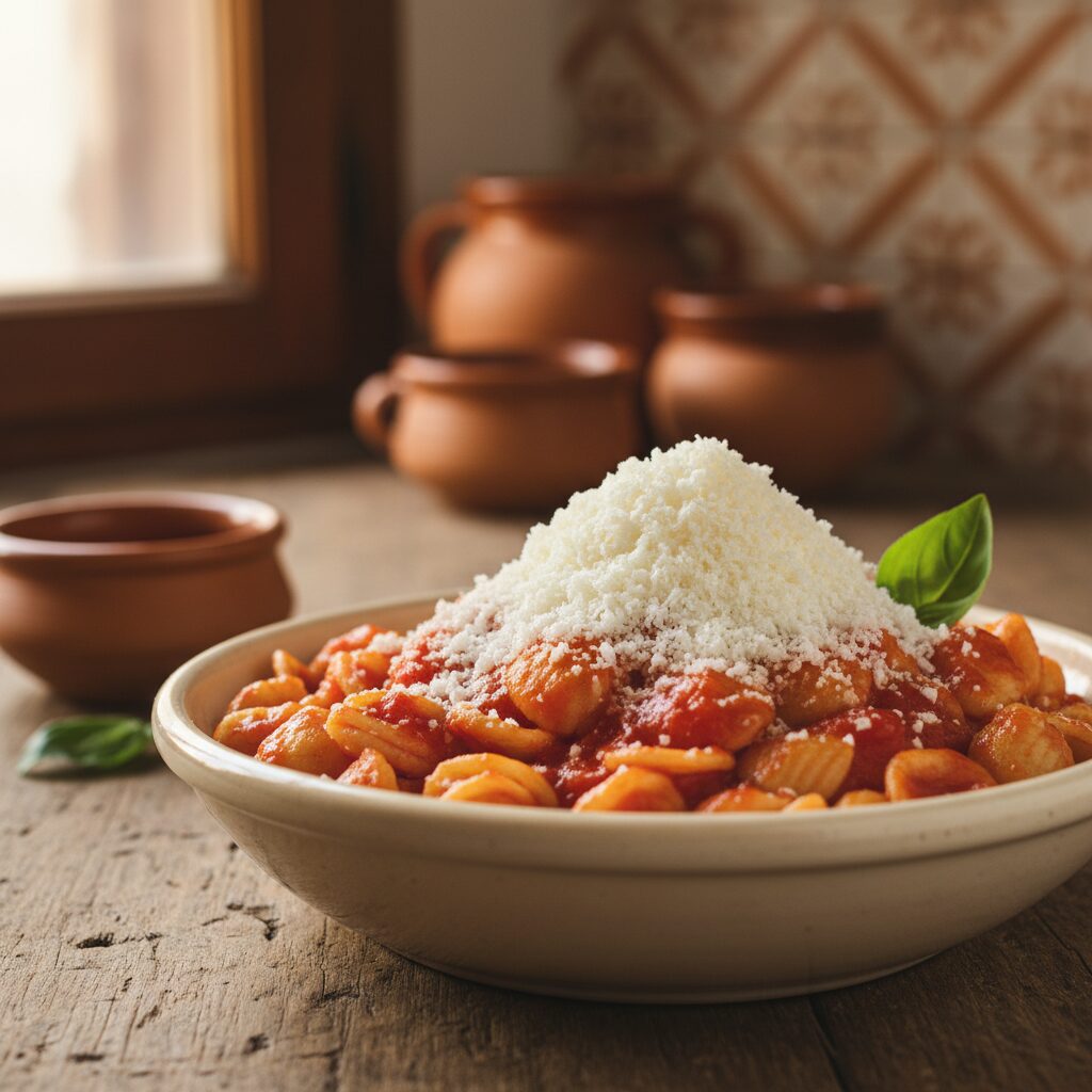 Orecchiette al Pomodoro e Cacioricotta โ Apulia, Italy
