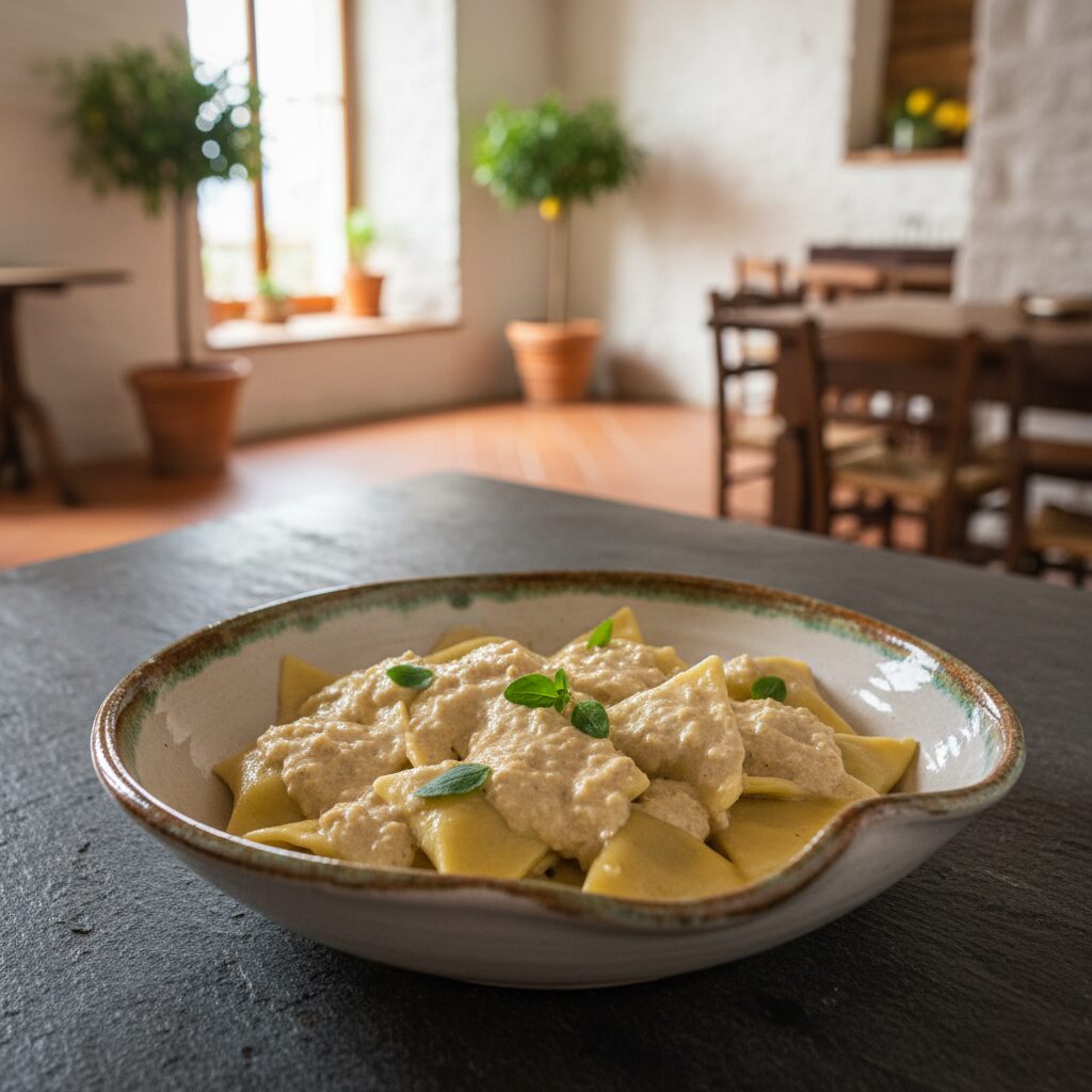Pansoti con Salsa di Noci โ Liguria, Italy
