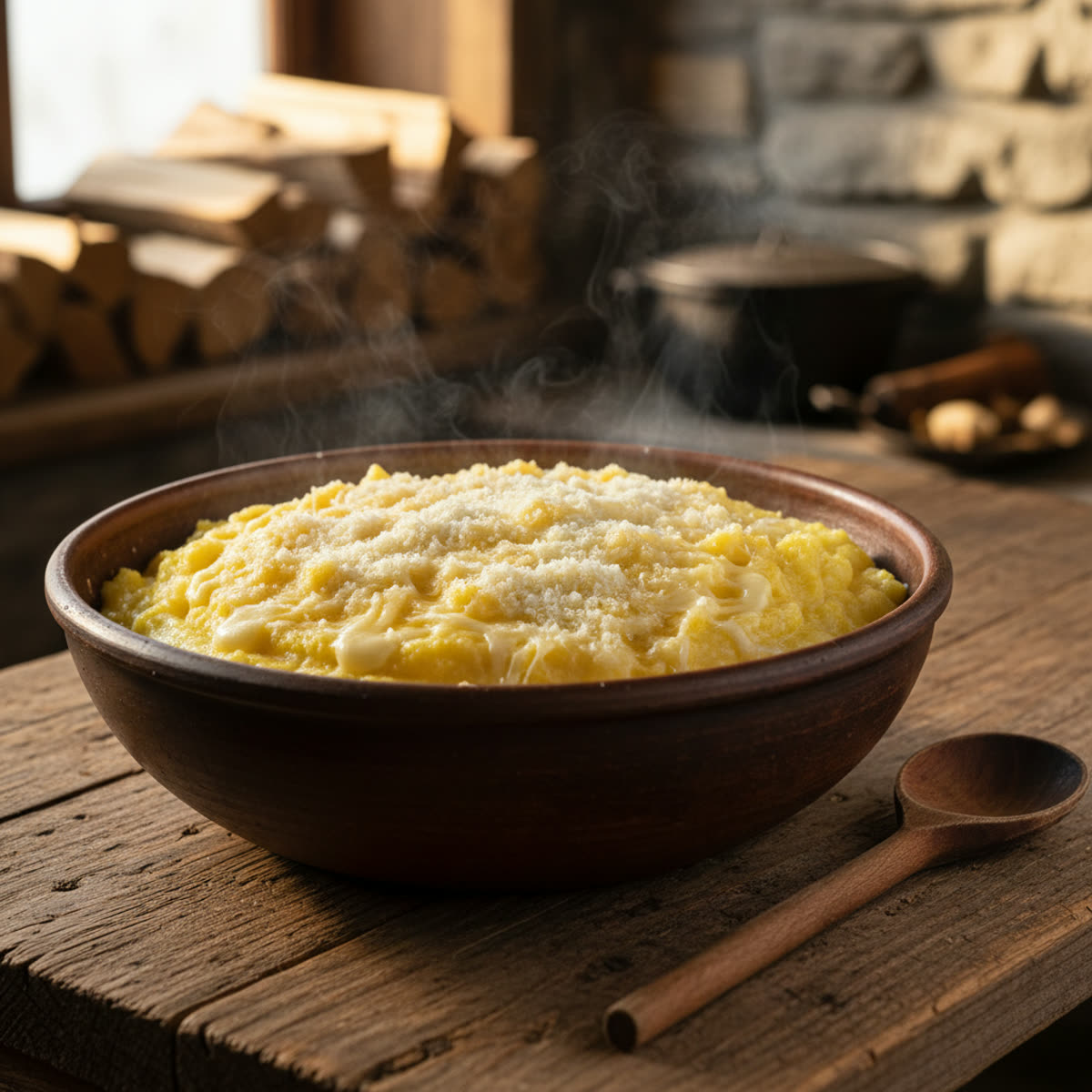 Polenta di Carnia con Formaggio — Friuli Venezia Giulia, Italy