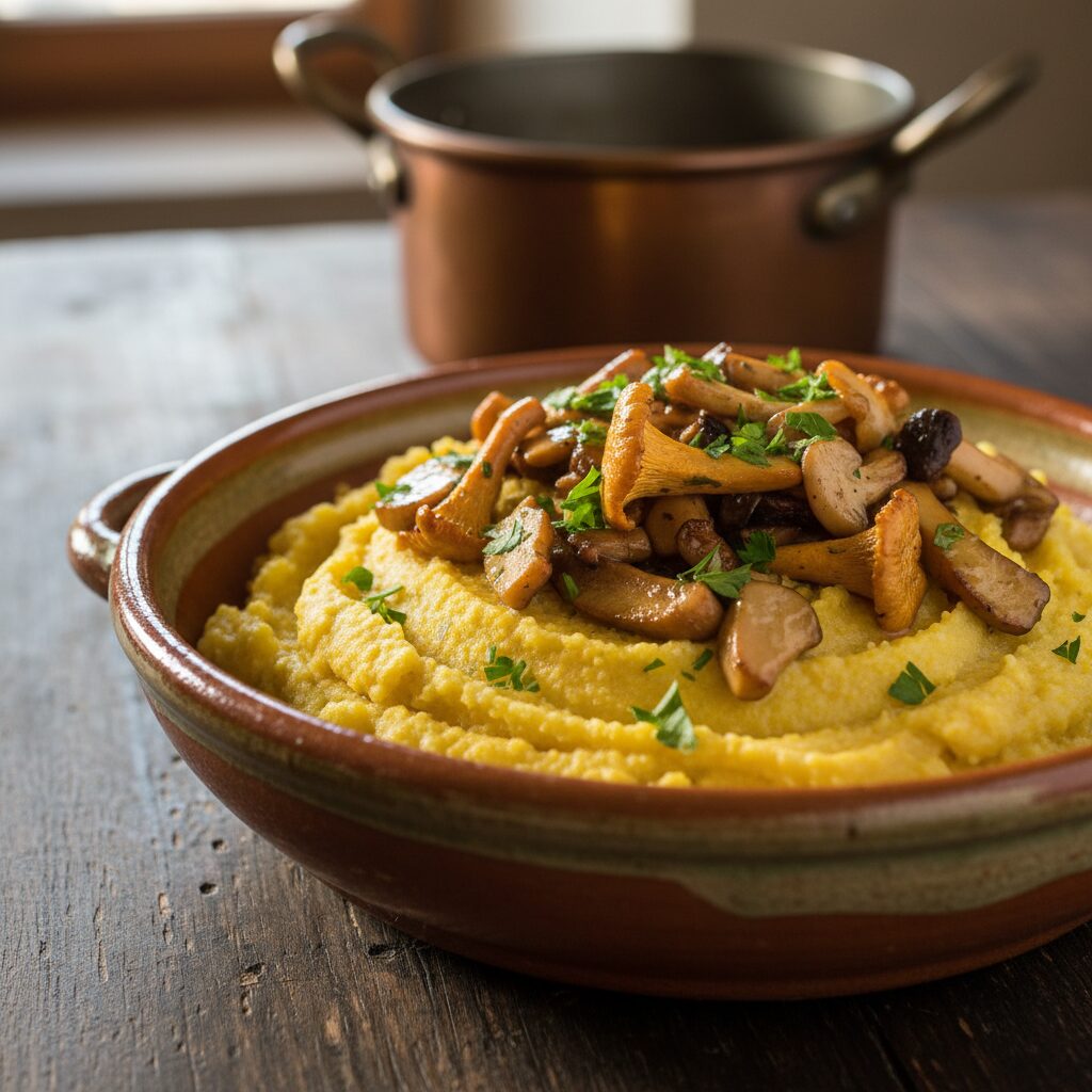 Polenta di Storo con Funghi — Trentino-Alto Adige, Italy