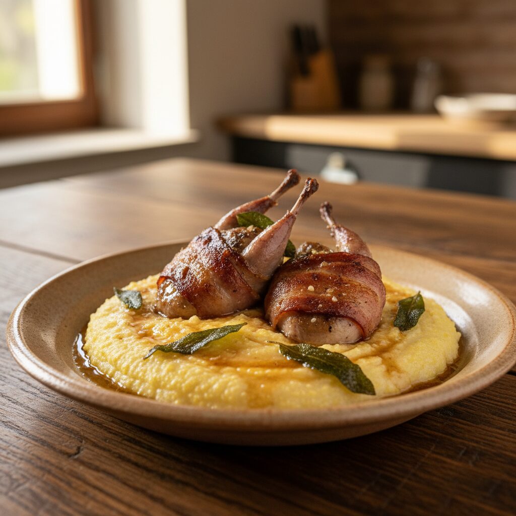 Polenta e Osei de Caccia — Veneto, Italy