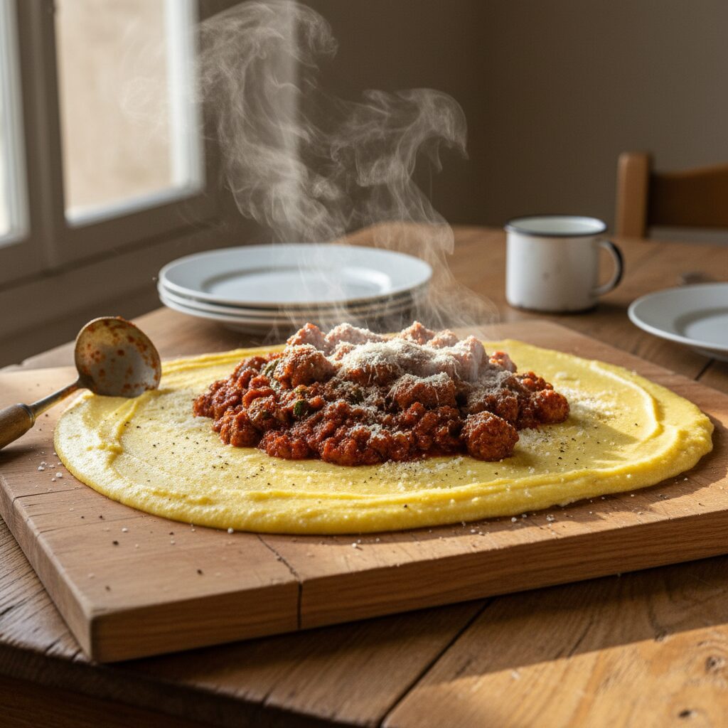 Polenta sulla Spianatora Ciociara — Lazio, Italy