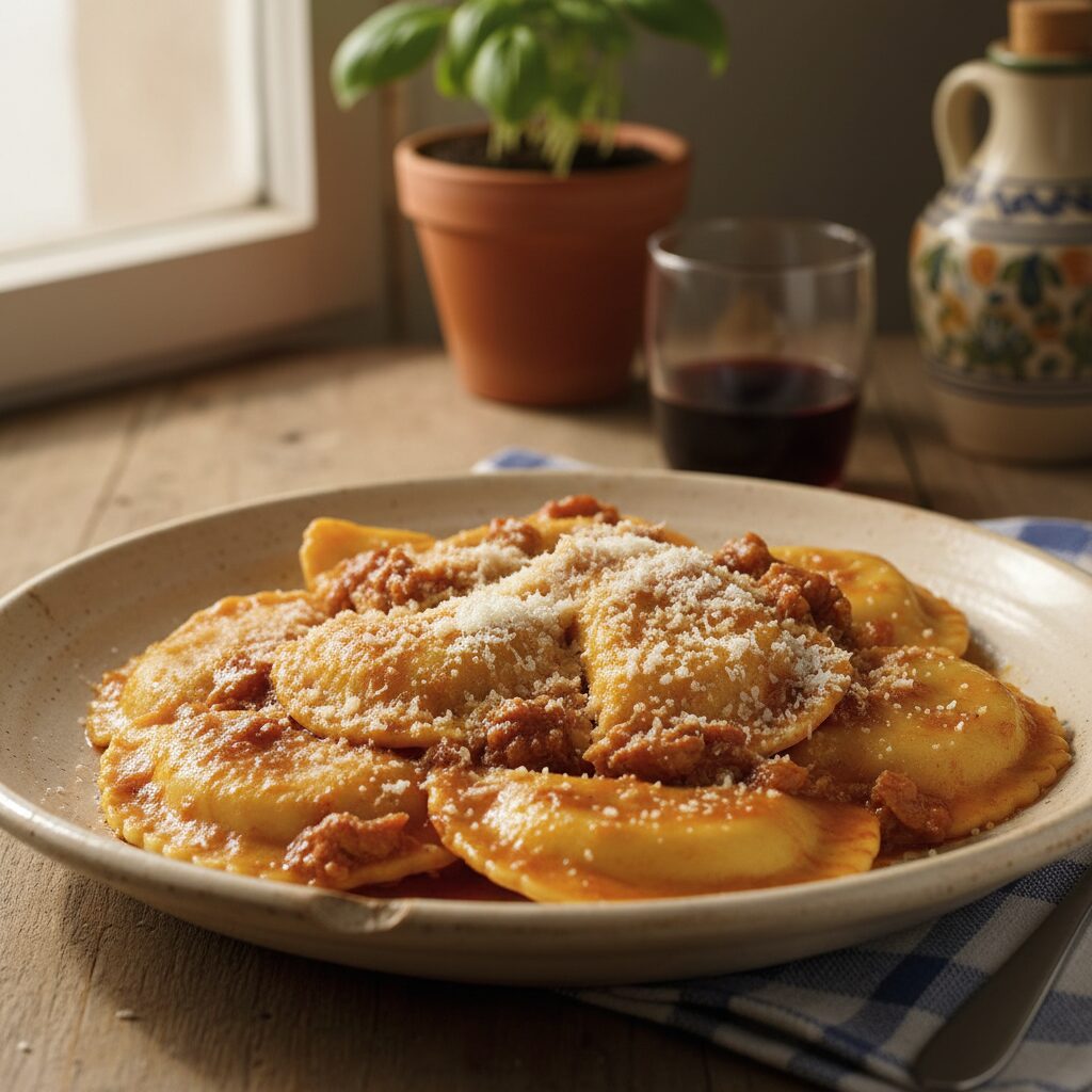 Ravioli di Ricotta al Sugo di Maiale — Sicily, Italy