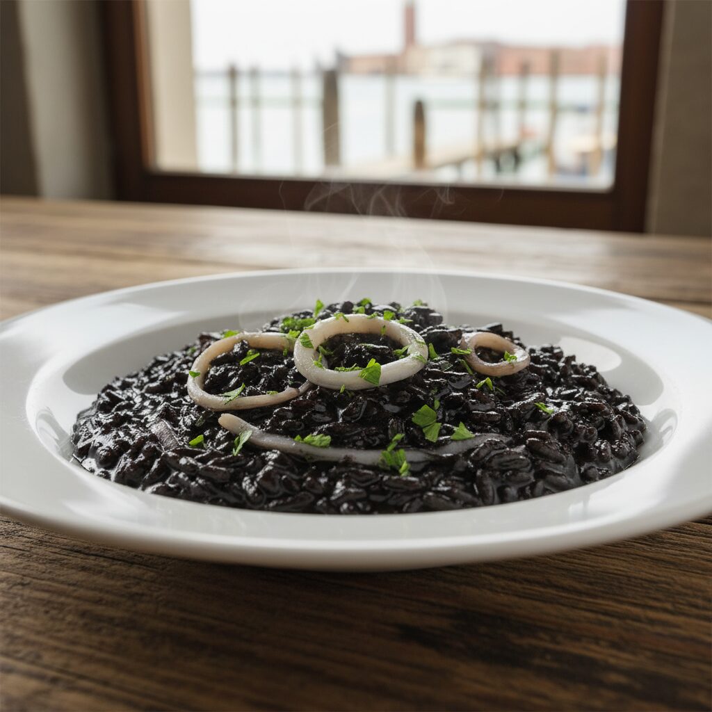 Risotto al Nero di Seppia — Veneto, Italy