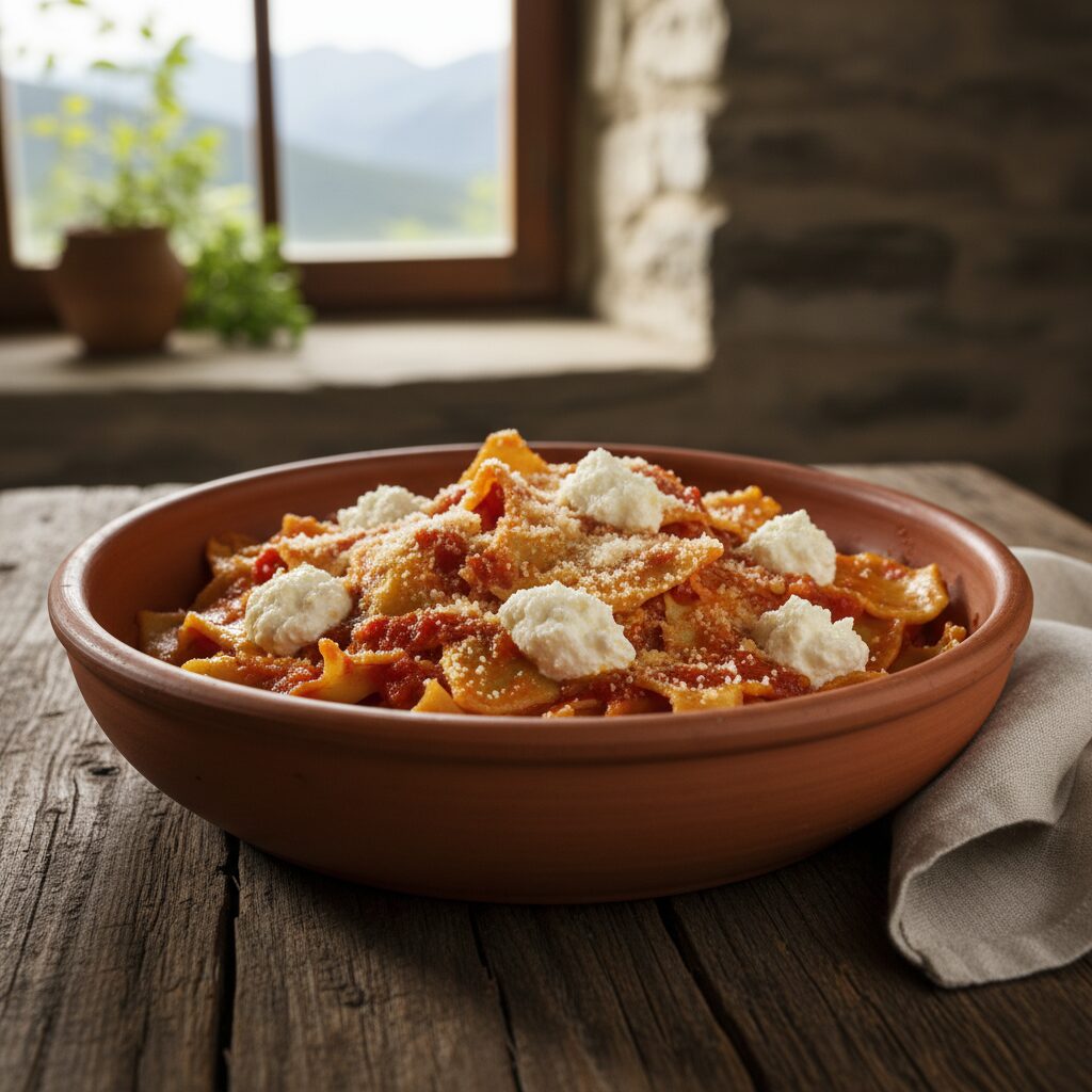 Sagne a Pezze con Ricotta โ Abruzzo, Italy
