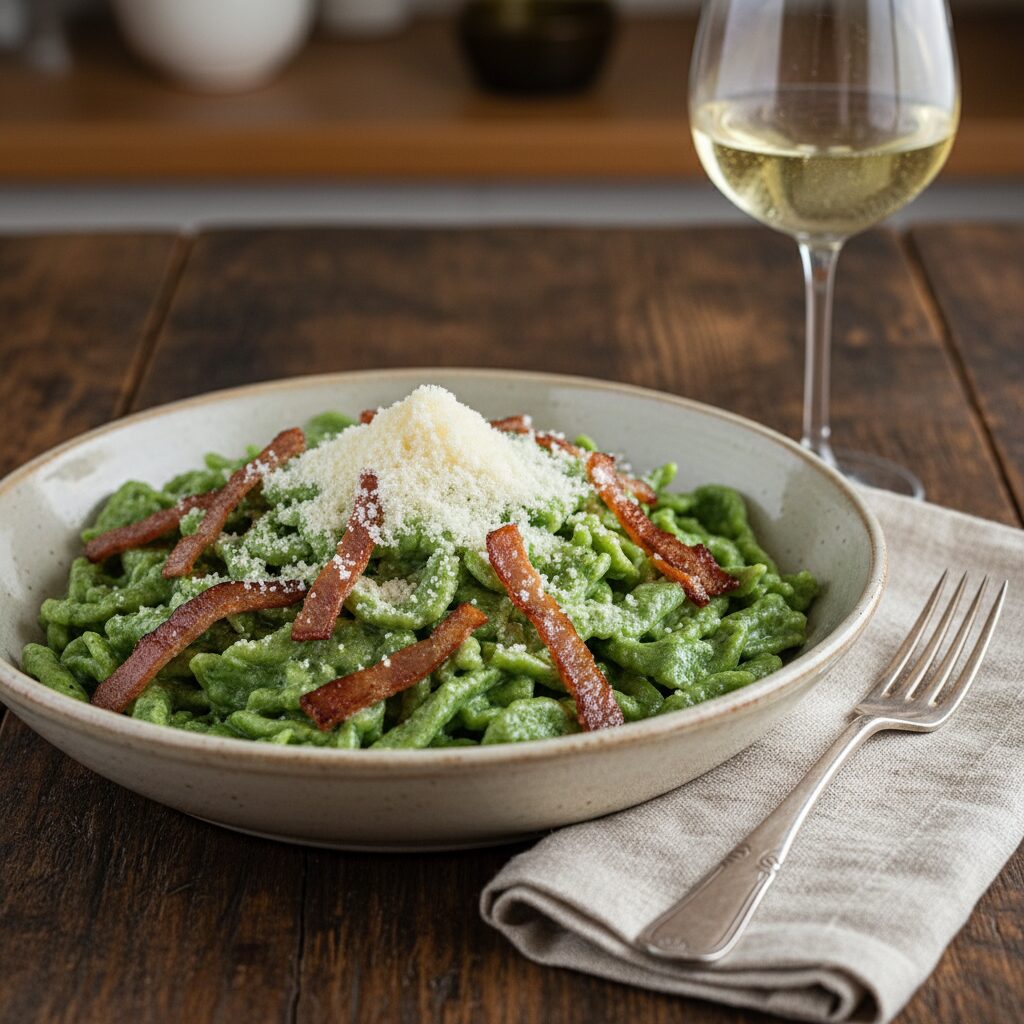 Spatzle di Spinaci Trentini — Trentino-Alto Adige, Italy