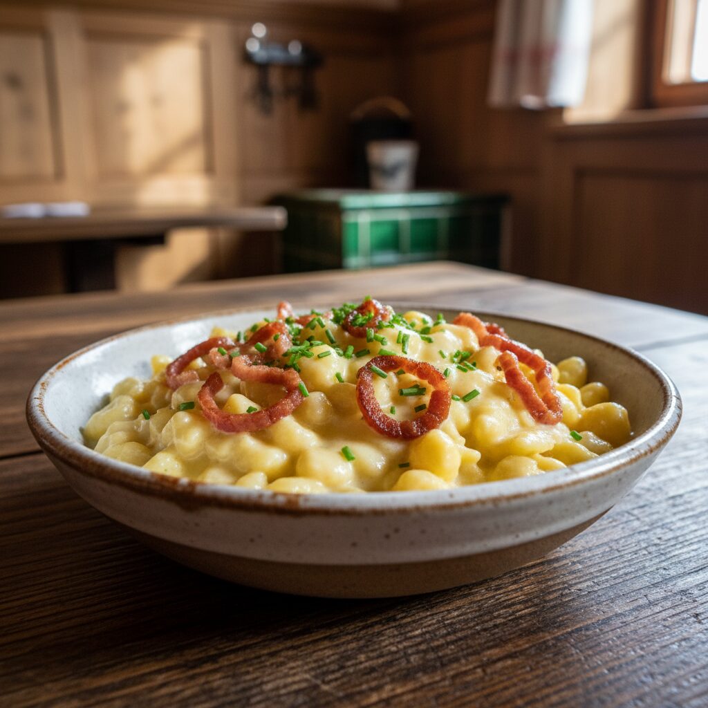 Spätzle mit Speck und Sahne — Trentino-Alto Adige, Italy