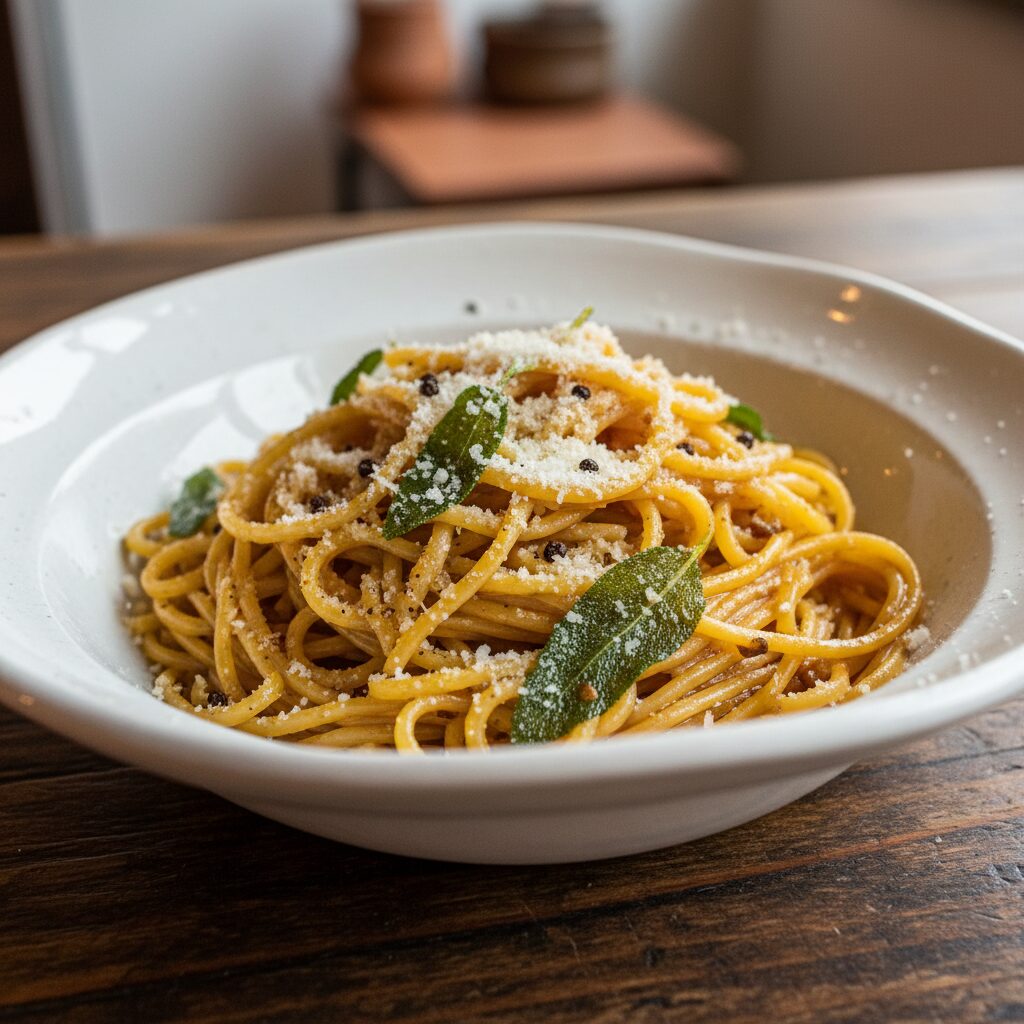 Tajarin al Sugo d'Arrosto — Piedmont, Italy