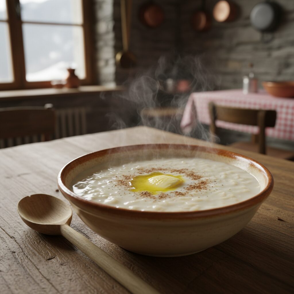 Zuppa di Riso e Latte alla Valdostana — Aosta Valley, Italy