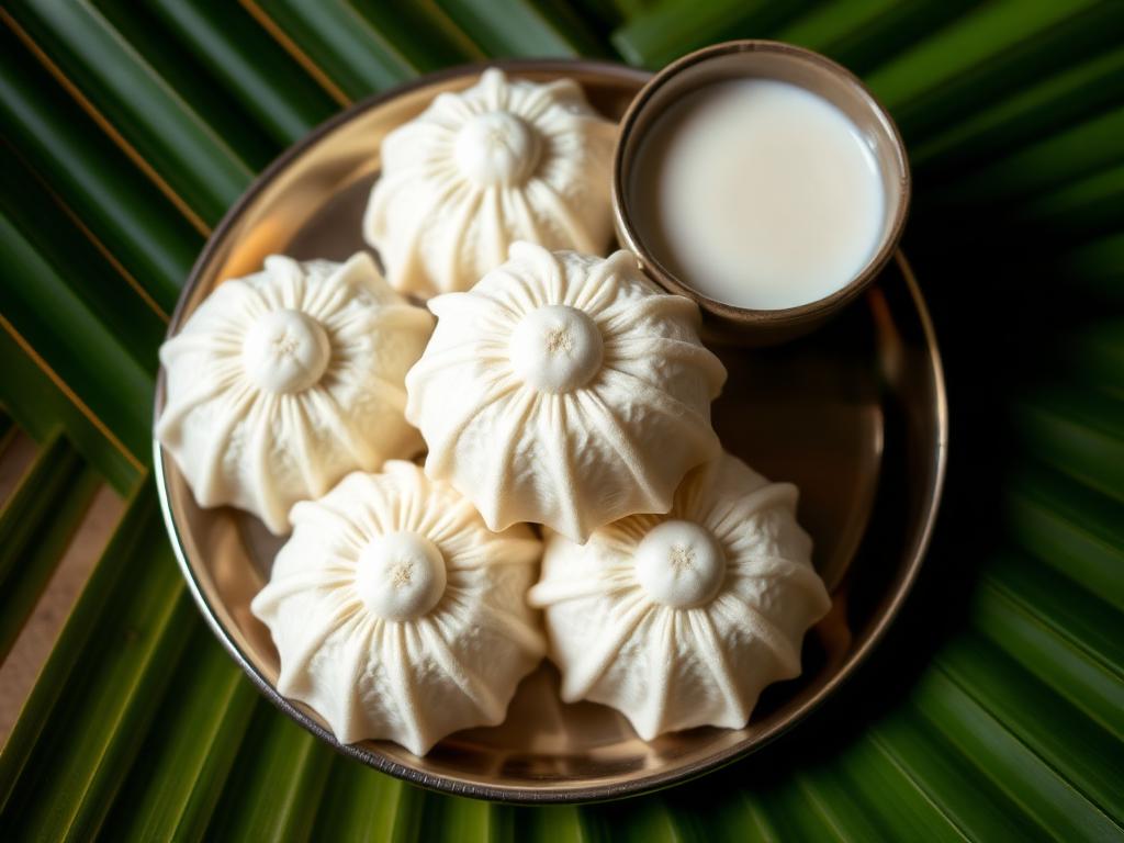 Kerala Idiyappam with Coconut Milk โ Kerala, India