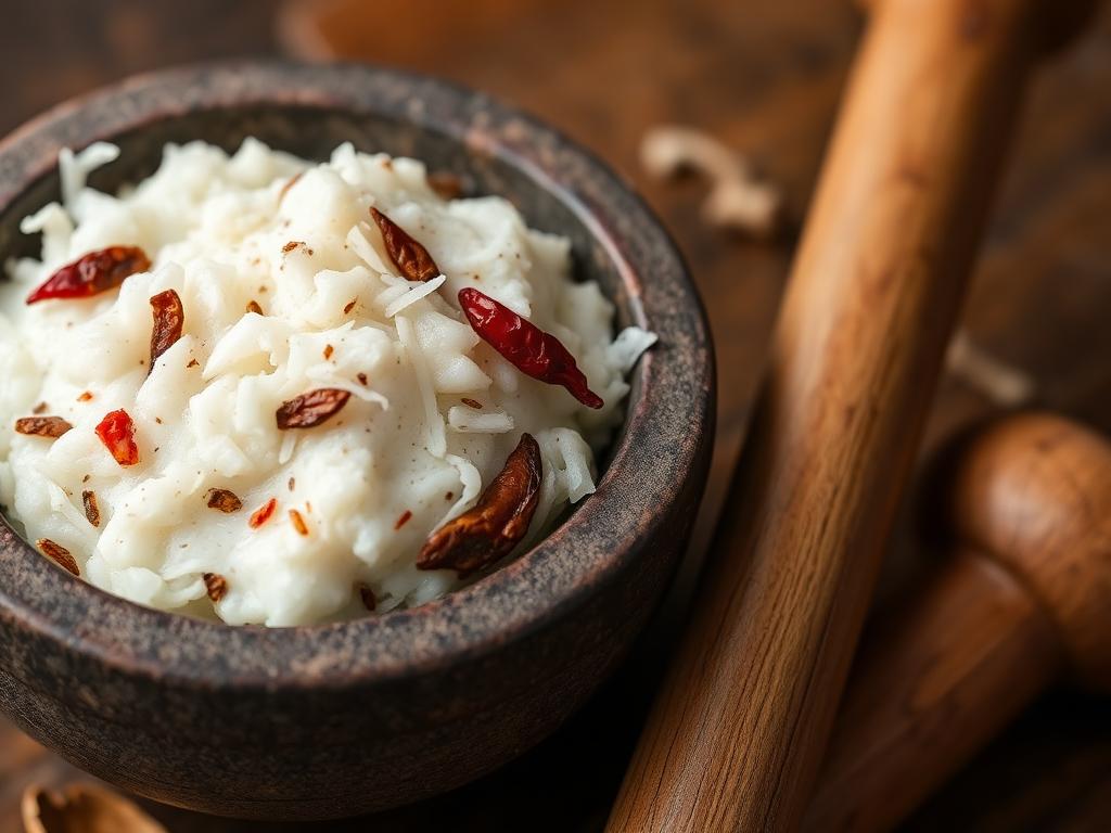 Coconut Chutney with Dried Fish โ Lakshadweep, India