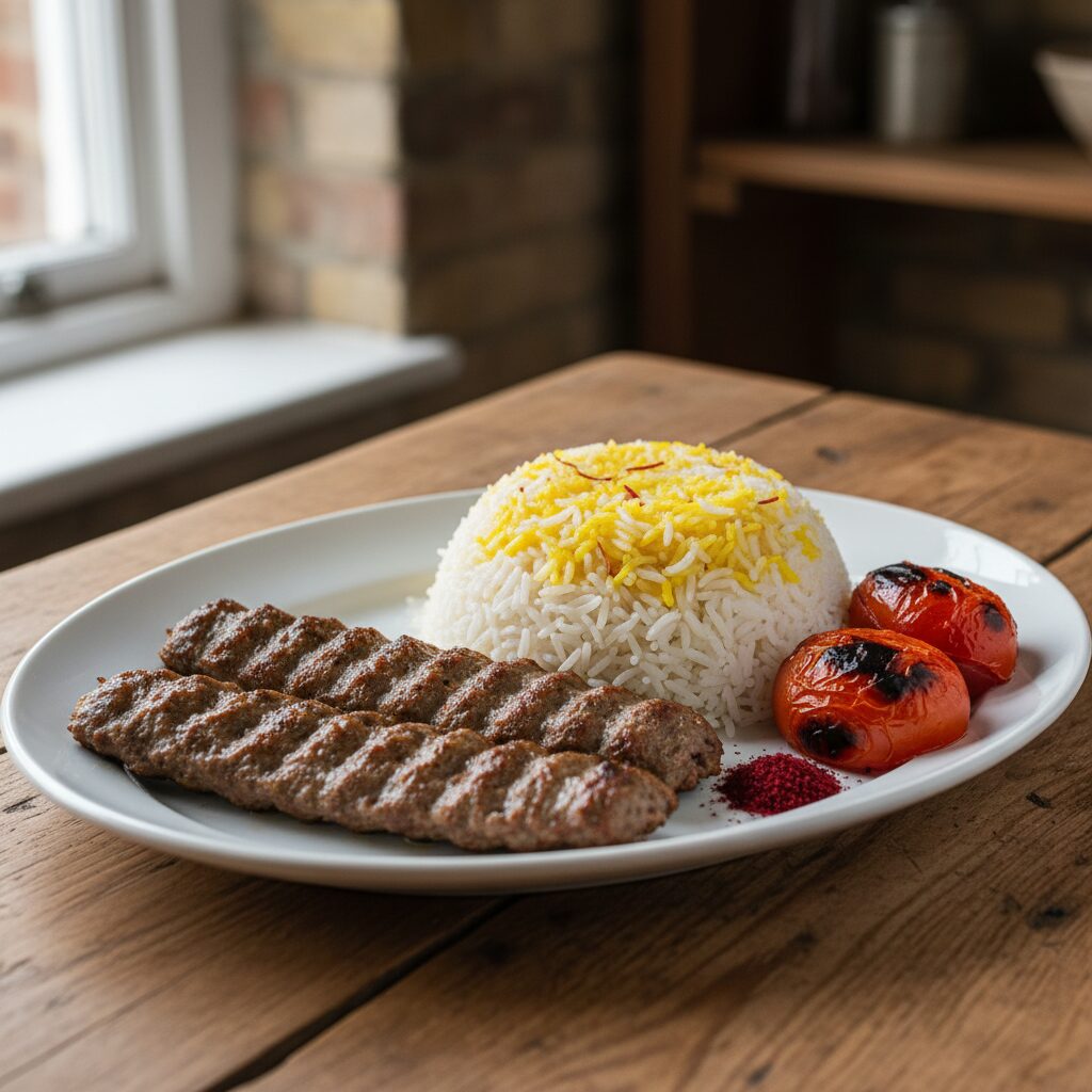 Persian Chelo Kebab Koobideh — London, United Kingdom