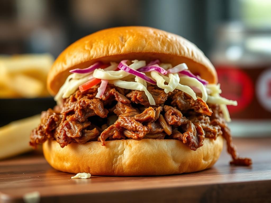Memphis Pulled Pork Sandwich with Slaw — Tennessee, United States