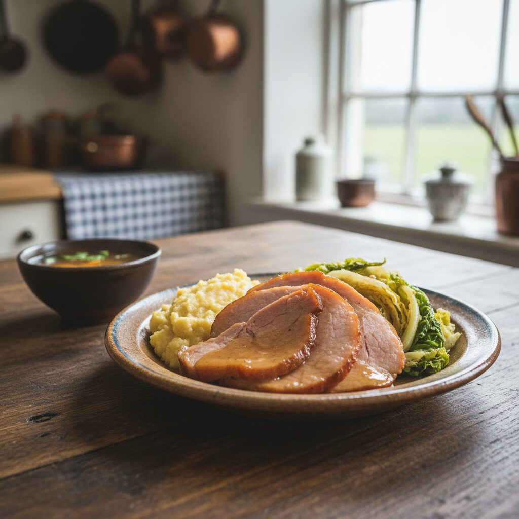 Boiled Ham Shank with Pease Pudding β North East England, United Kingdom