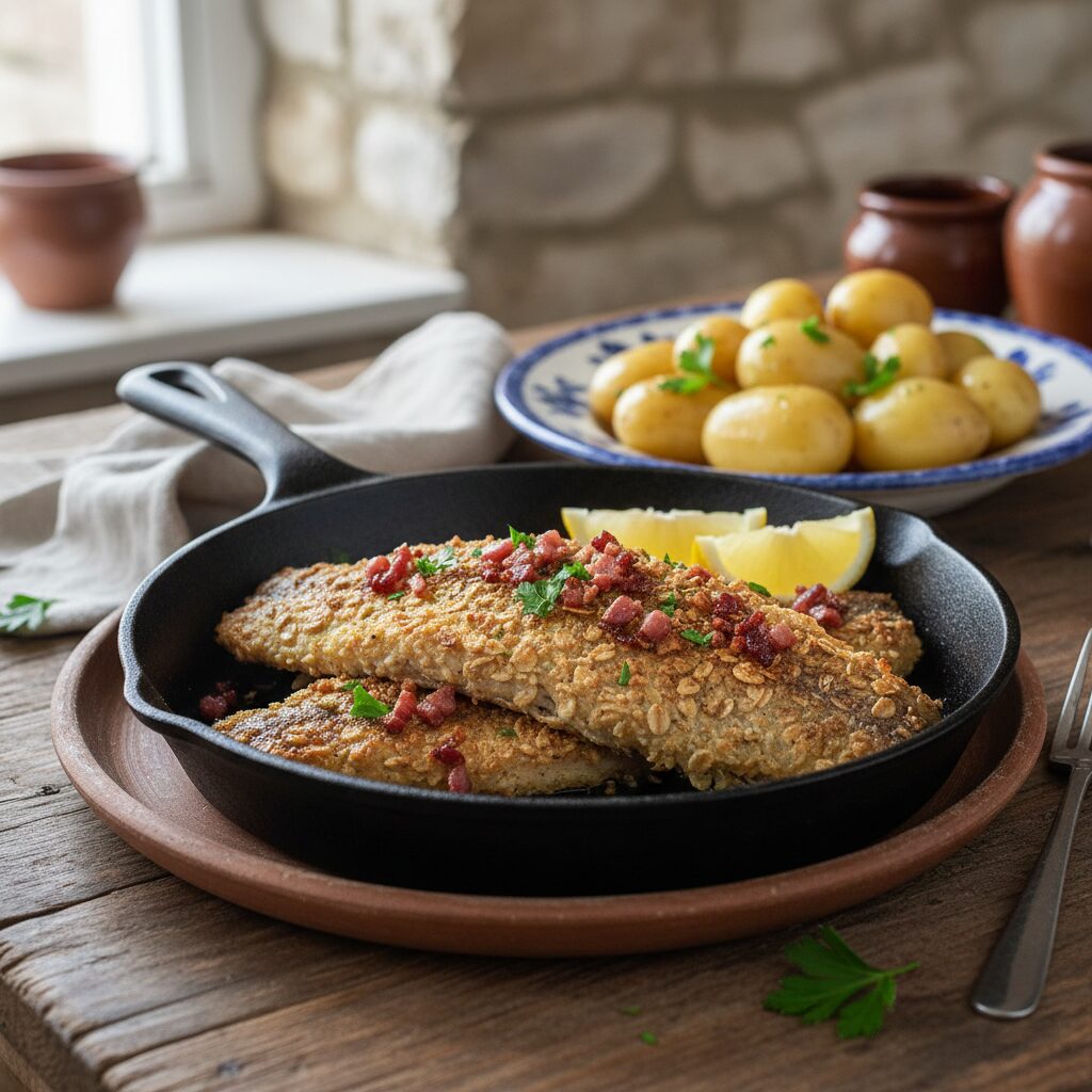 Oatmeal-Crusted Northumberland Trout — North East England, United Kingdom