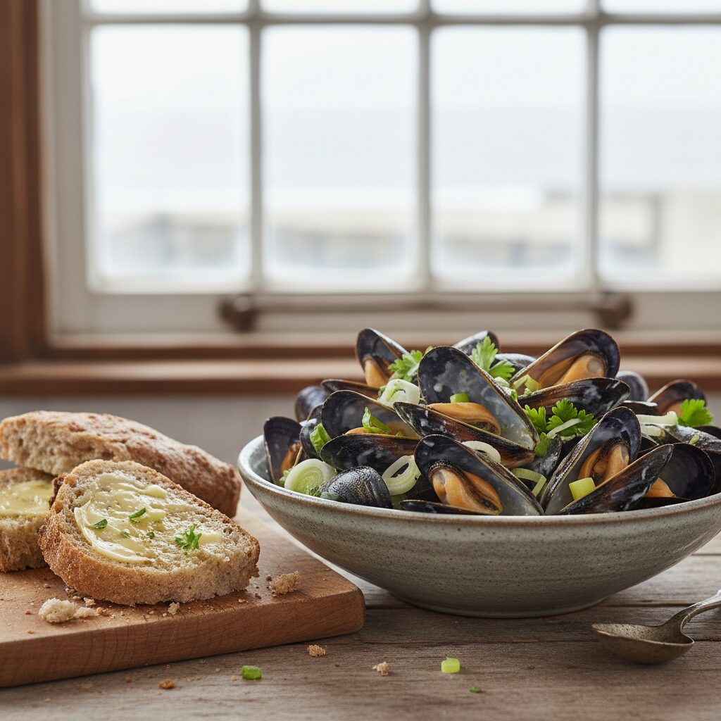Carrickfergus Mussels in Buttermilk Broth β County Antrim and the Causeway Coast, United Kingdom