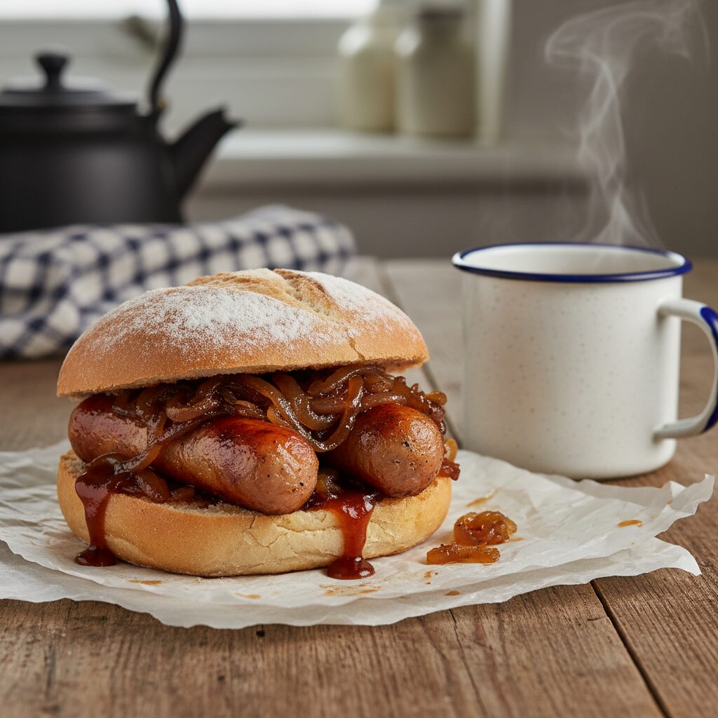 Derry Bap with Sausage and Brown Sauce β County Londonderry, United Kingdom