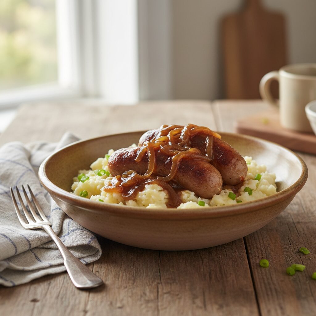 Tyrone Sausage and Onion Gravy with Champ β County Tyrone, United Kingdom