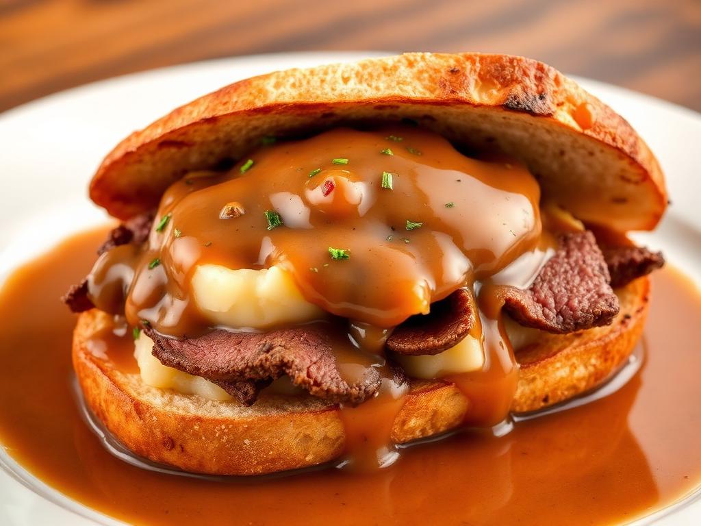 Small-Town Cafe Hot Beef Sandwich β North Dakota, United States