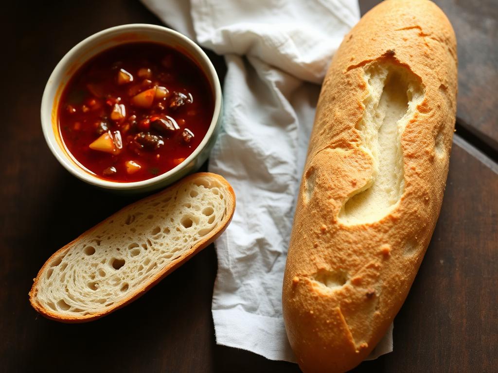 Pondicherry Baguette with Kaara Kuzhambu — Puducherry, India