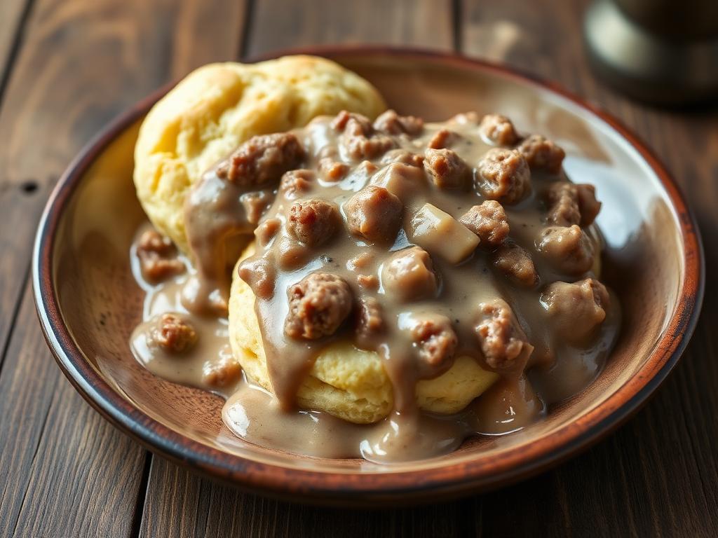 Ranch-Style Biscuits and Sausage Gravy โ Colorado, United States