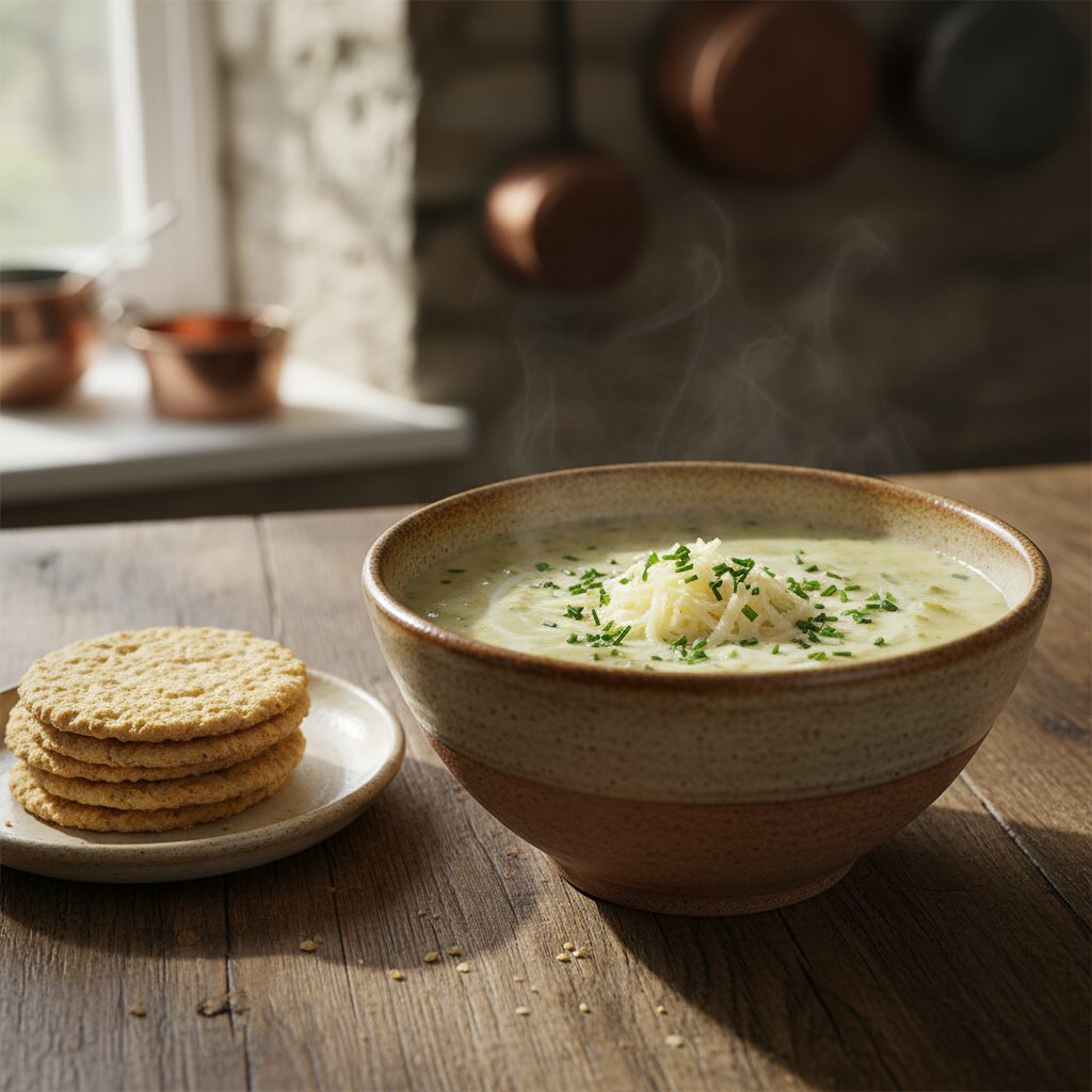 Galloway Cheddar and Leek Soup β South West Scotland, United Kingdom