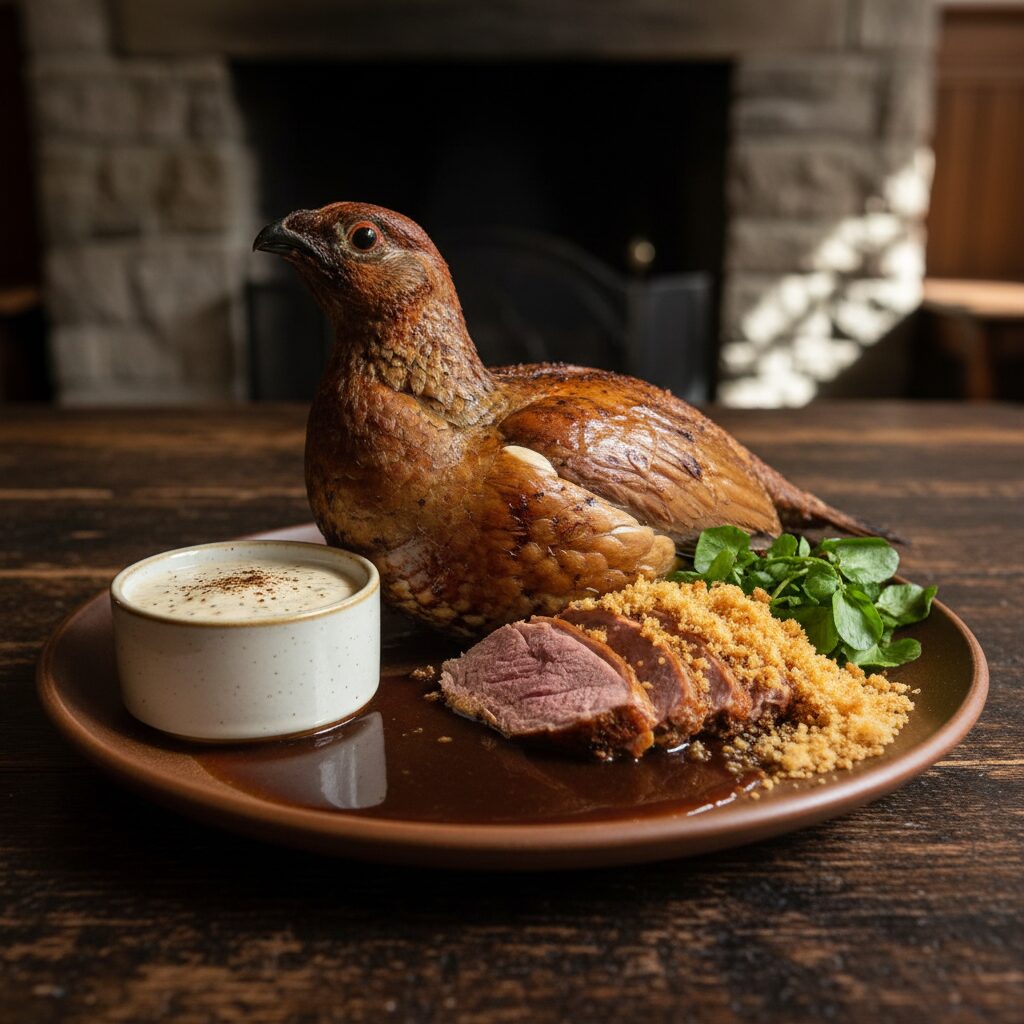 Highland Roast Grouse with Bread Sauce — Highlands, United Kingdom
