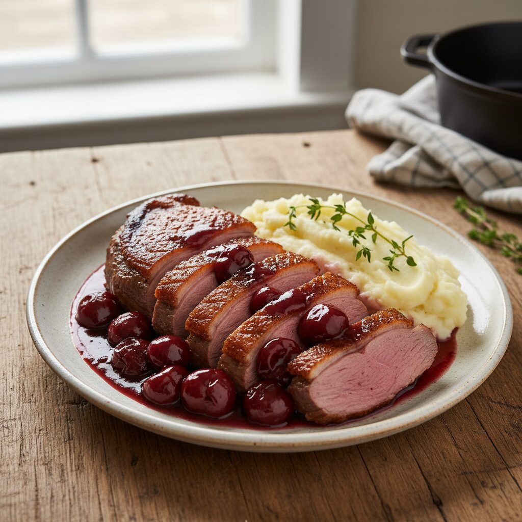 Aylesbury Duck with Cherry Sauce β South East England, United Kingdom