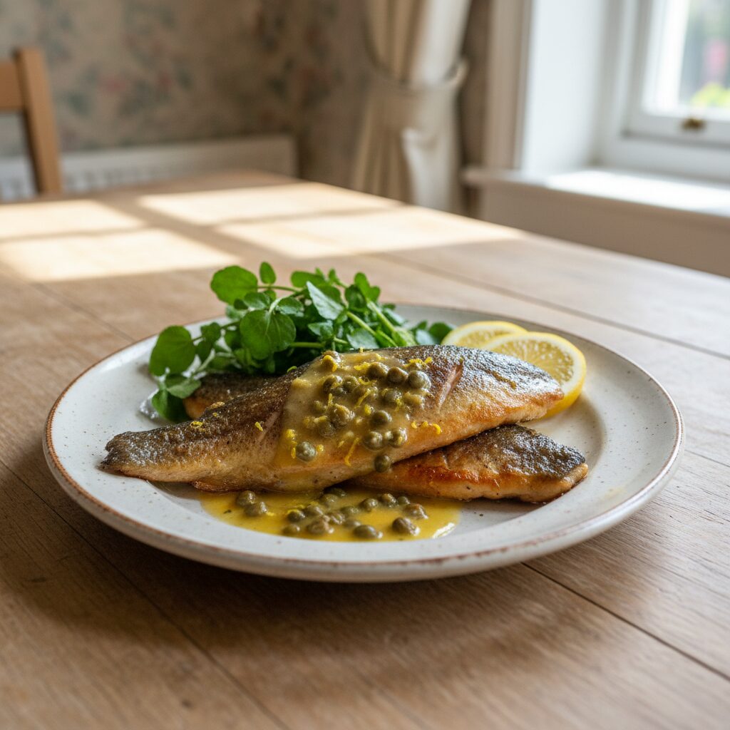 Test Valley Trout with Watercress — South East England, United Kingdom