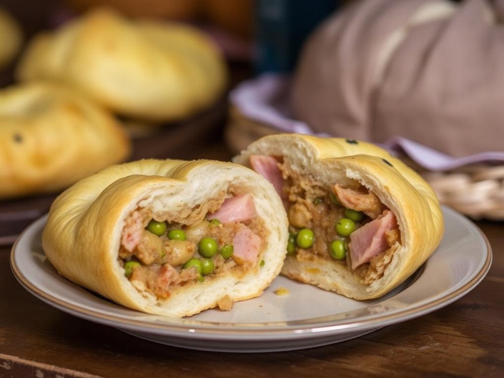 Stottie with Pease Pudding and Ham — North East England, United Kingdom