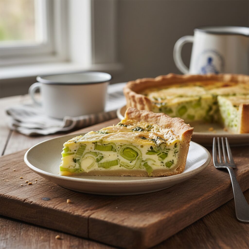 Cornish Yarg and Leek Tart โ South West England, United Kingdom