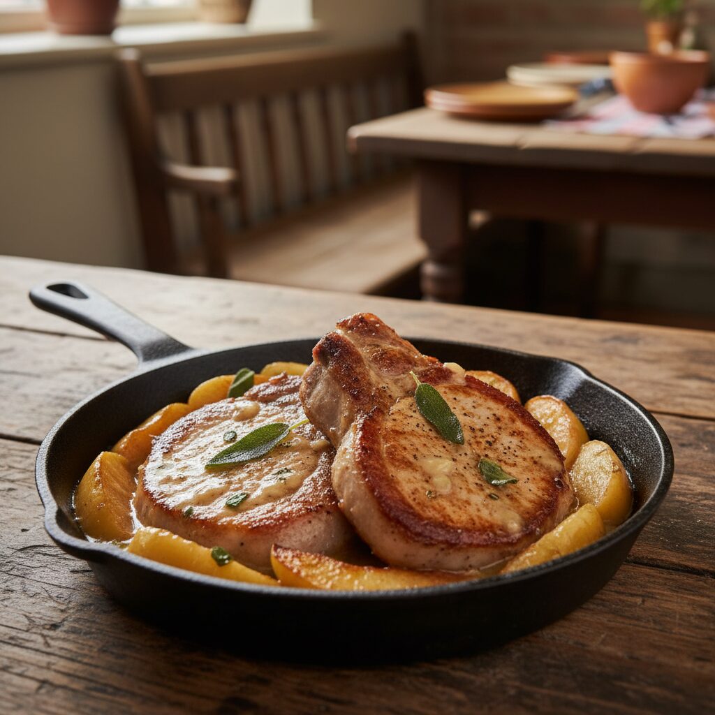 Gloucestershire Old Spot Pork with Cider and Apples โ South West England, United Kingdom